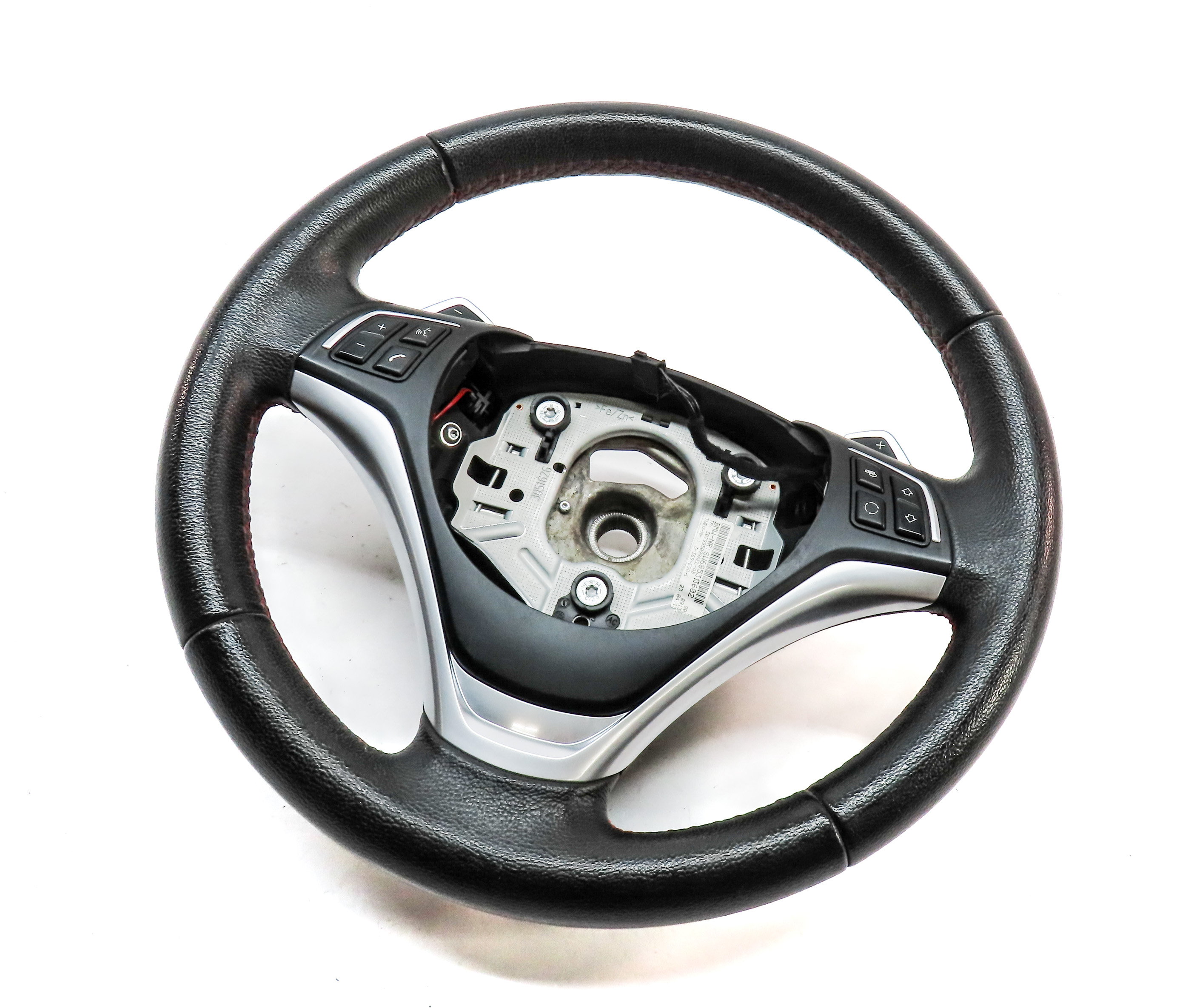 2013-2015 BMW X1 E84 SPORT STEERING WHEEL w/ SHIFT SHIFTER PADDLES (Black) — exact item pictured